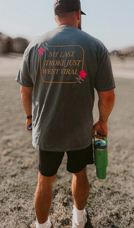 My Last Stroke Golf Comfort Colors Graphic Tee - Moss