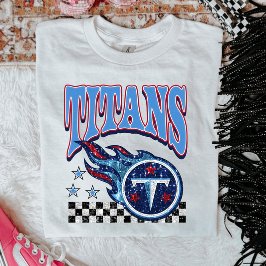 Faux Glitter Titans Graphic Tee