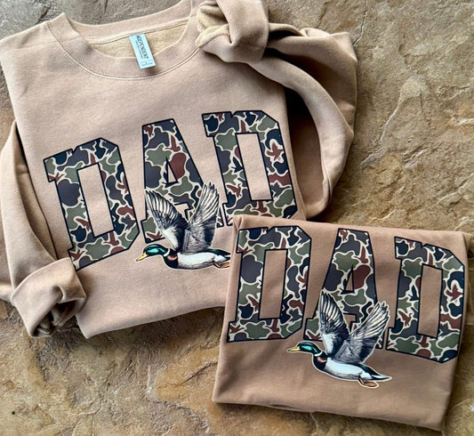 Camo Mallard Dad Trendy Sweatshirt