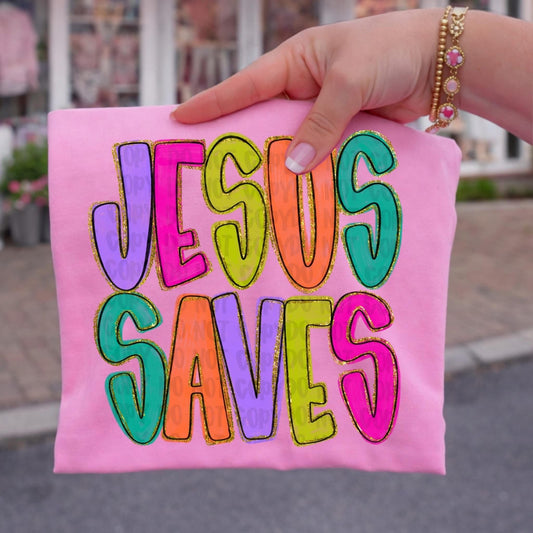 Jesus Saves Comfort Colors Graphic Tee