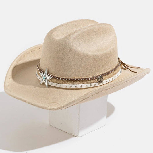 Star Layered Strap Cowboy Hat