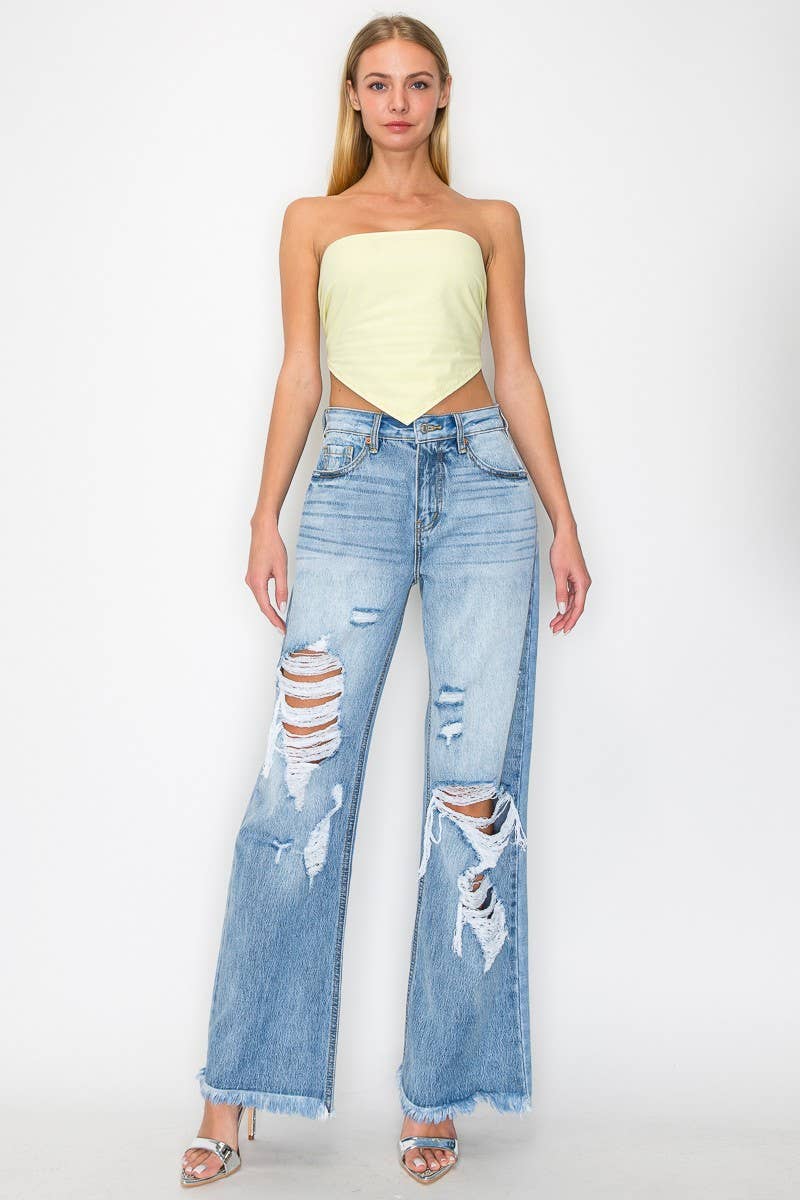 HIGH RISE WIDE LEG JEANS