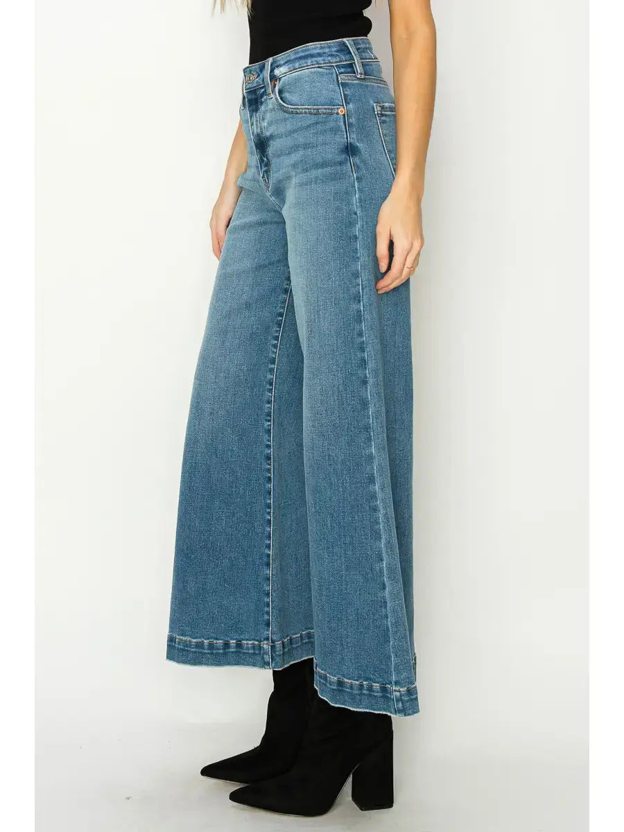 HIGH RISE CROP PALAZZO JEANS: 7 (27)