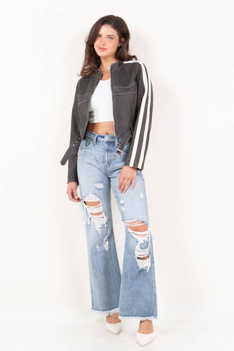 HIGH RISE WIDE LEG JEANS