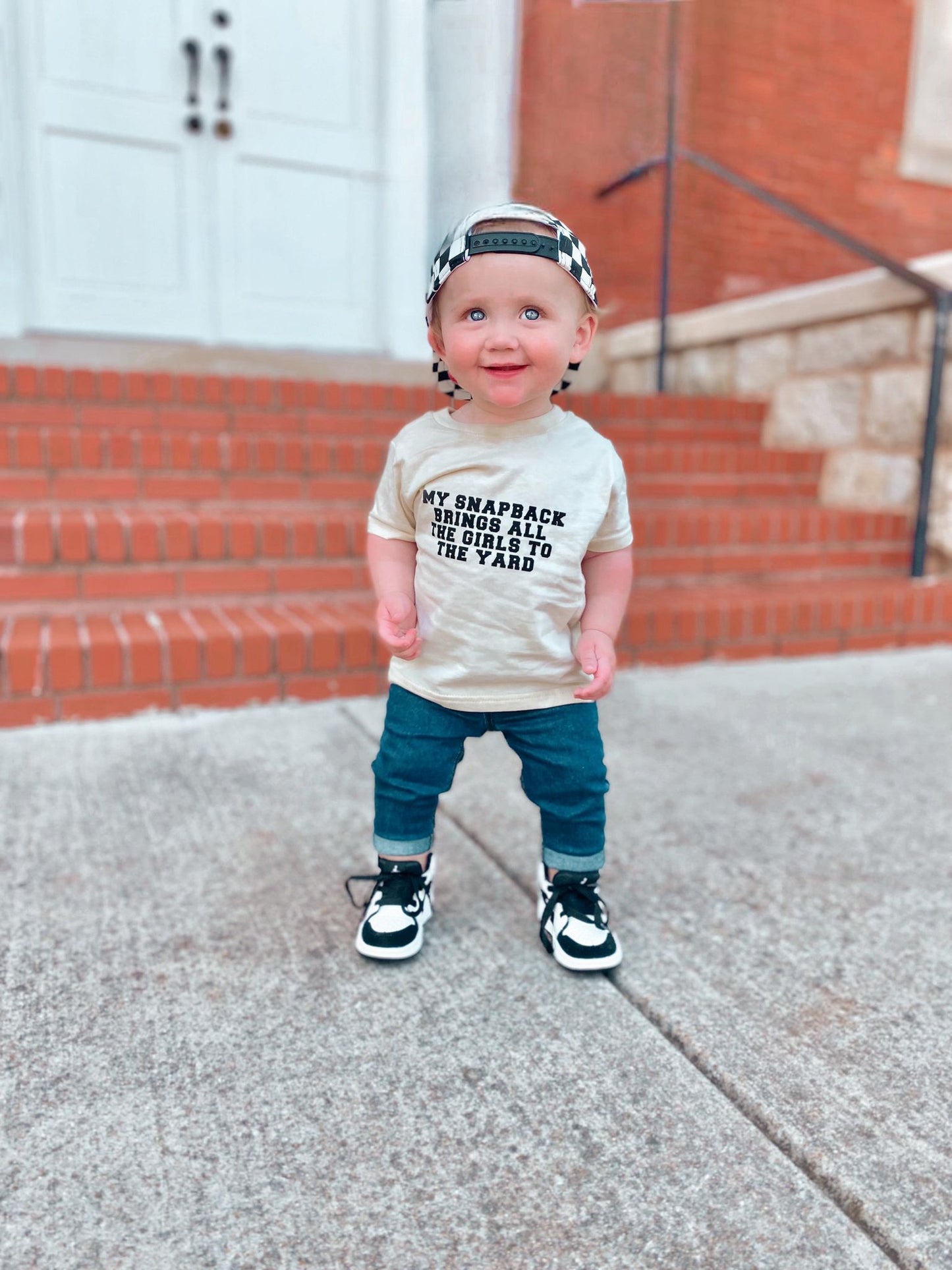 My Snapback Brings all the Girls to the Yard Kids Graphic Tee