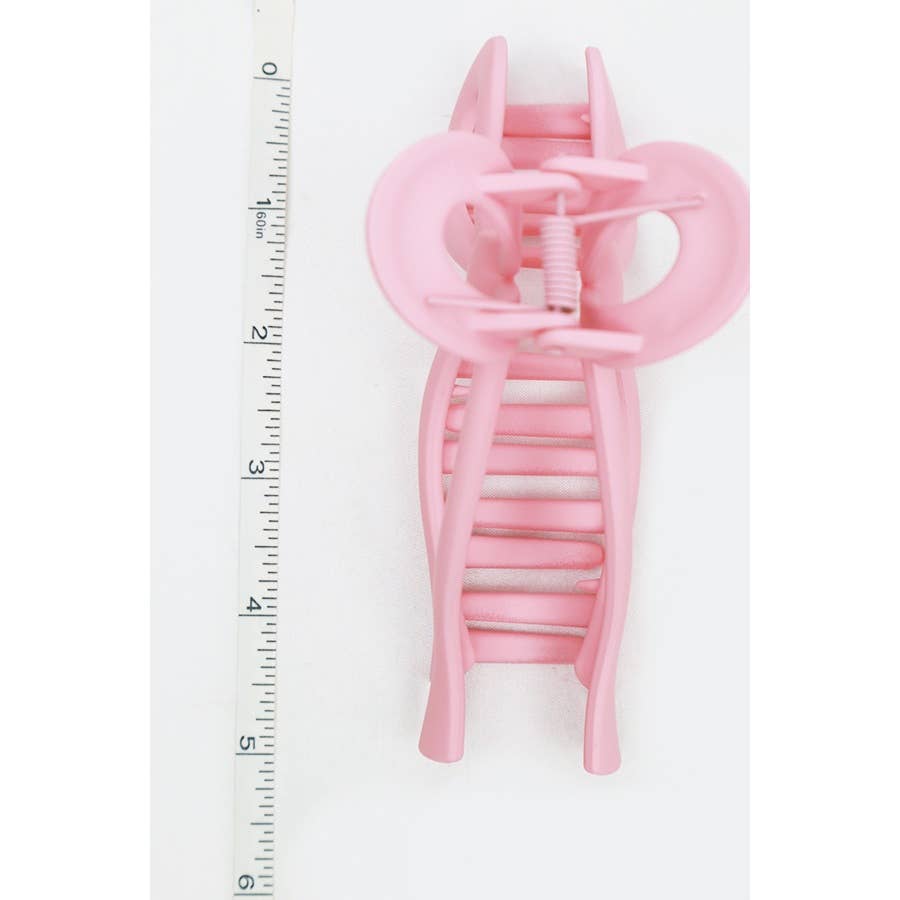 Matte Pastel Tone Bow Shape Hair Claw: MIX COLOR / ONE(12)