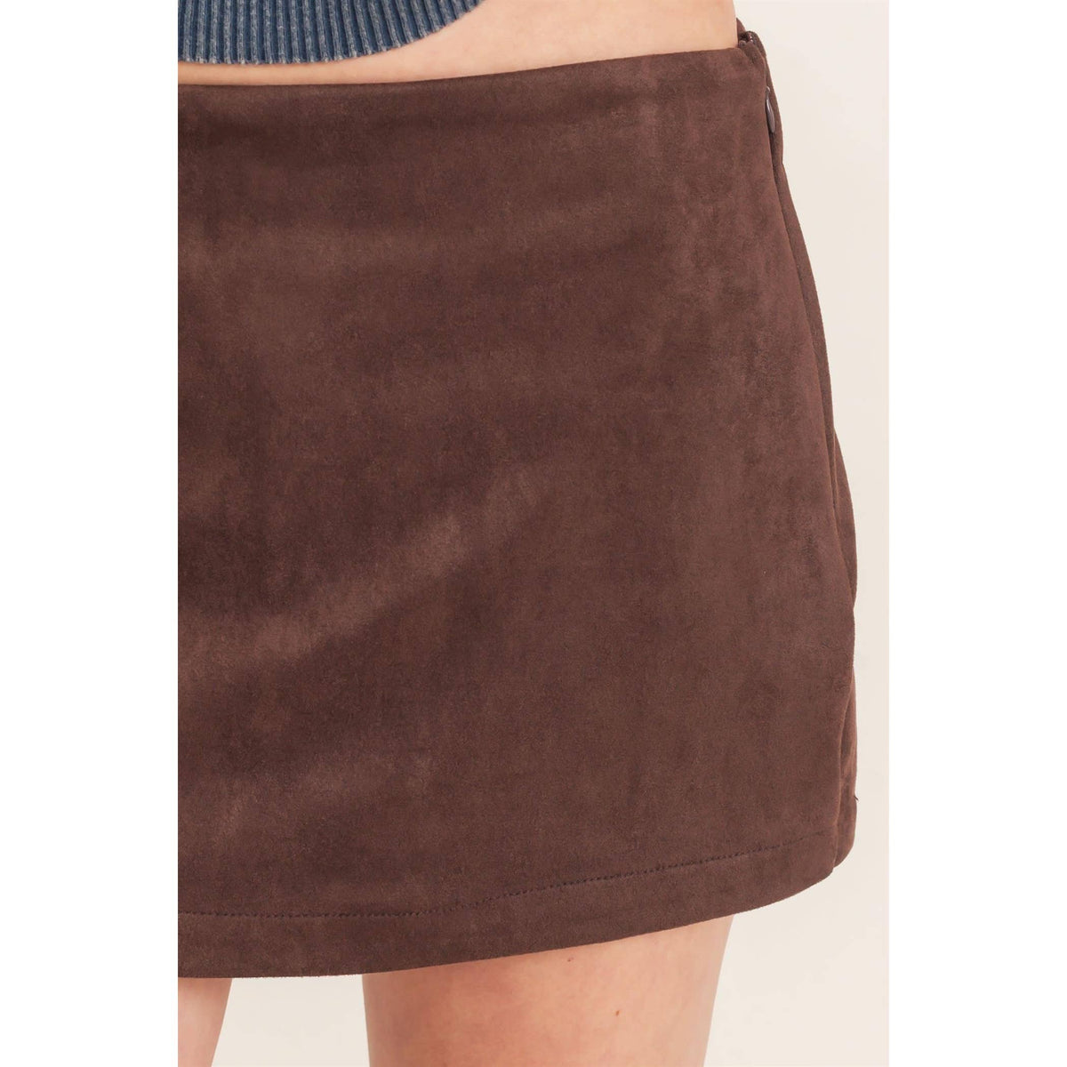Suede Skort