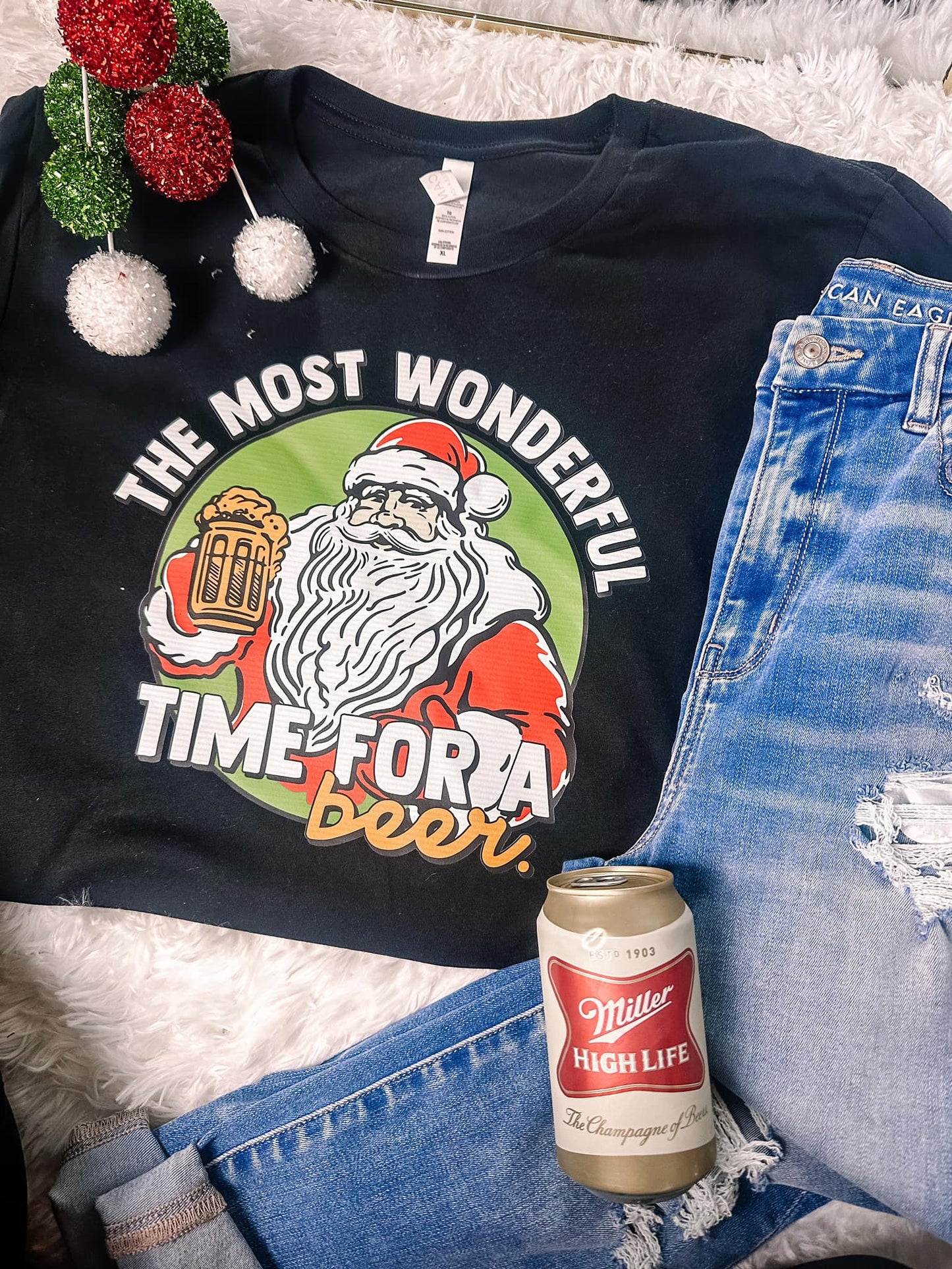 It's the Most Wonderful Time for a Beer Christmas Men's Graphic Tee