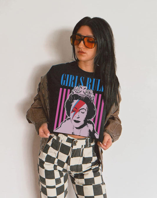Girls Rule 2 Valentines Comfort Colors Graphic Tee