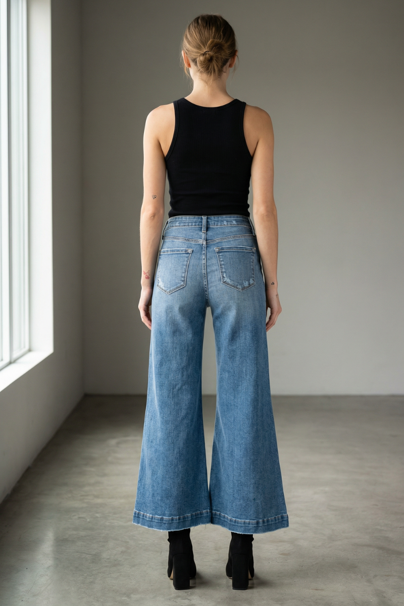 HIGH RISE CROP PALAZZO JEANS: 5 (26)