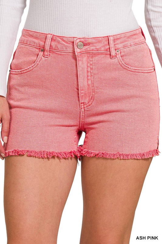 Pink Cutoff Shorts