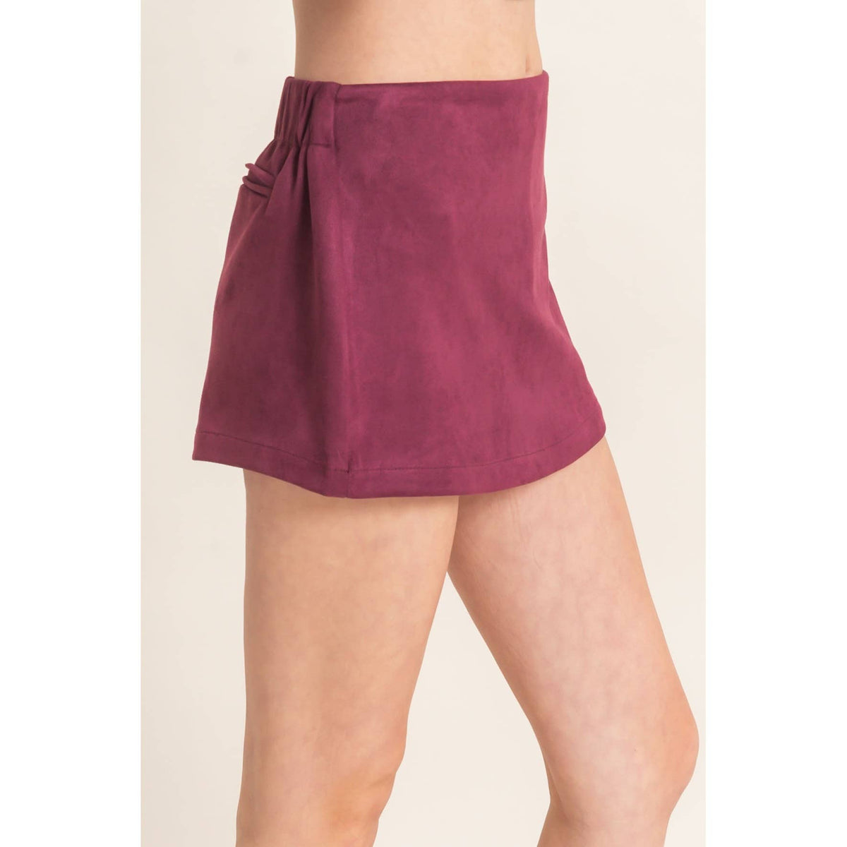 Suede Skort