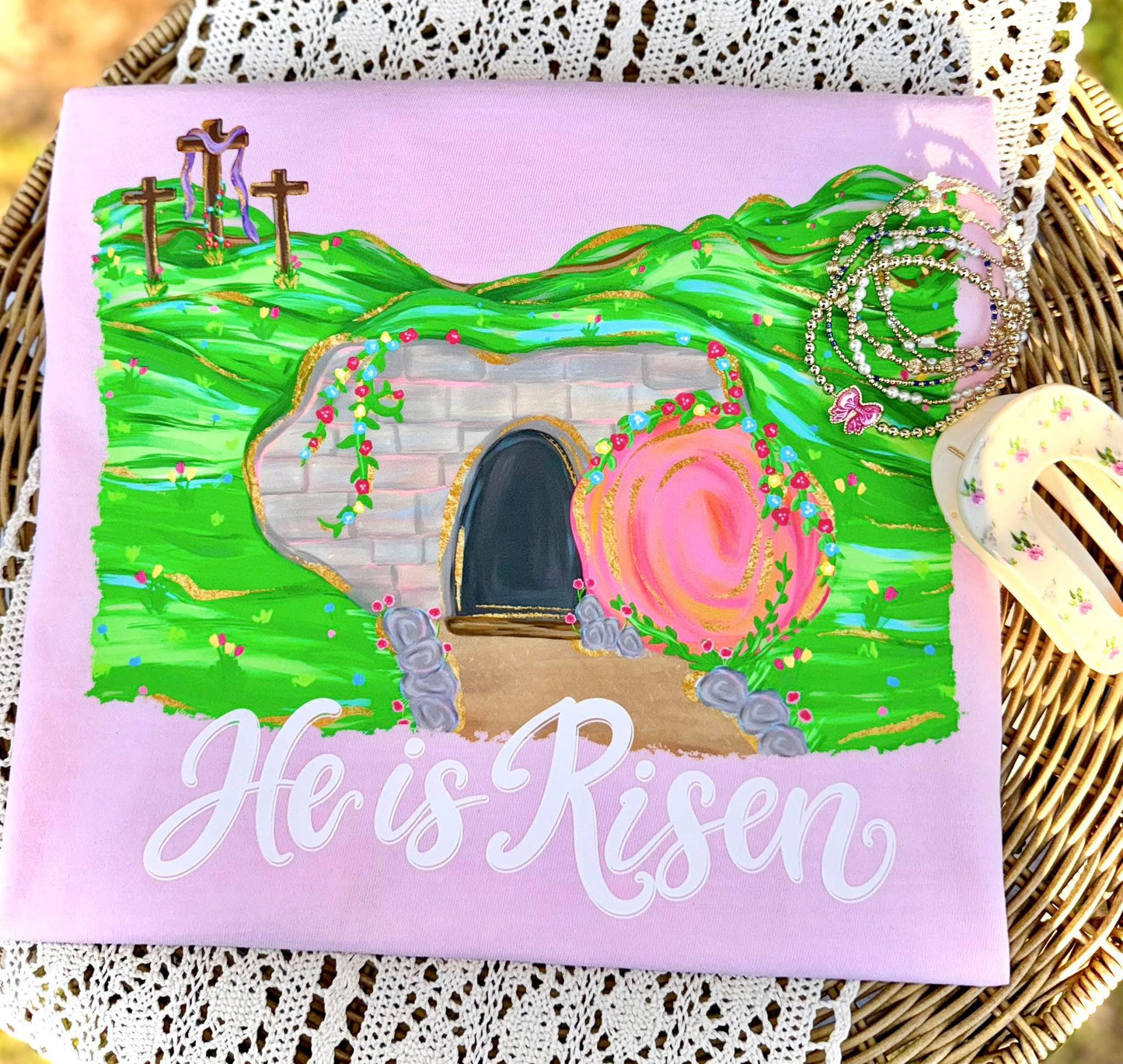 He is Risen Comfort Colors Graphic Tee