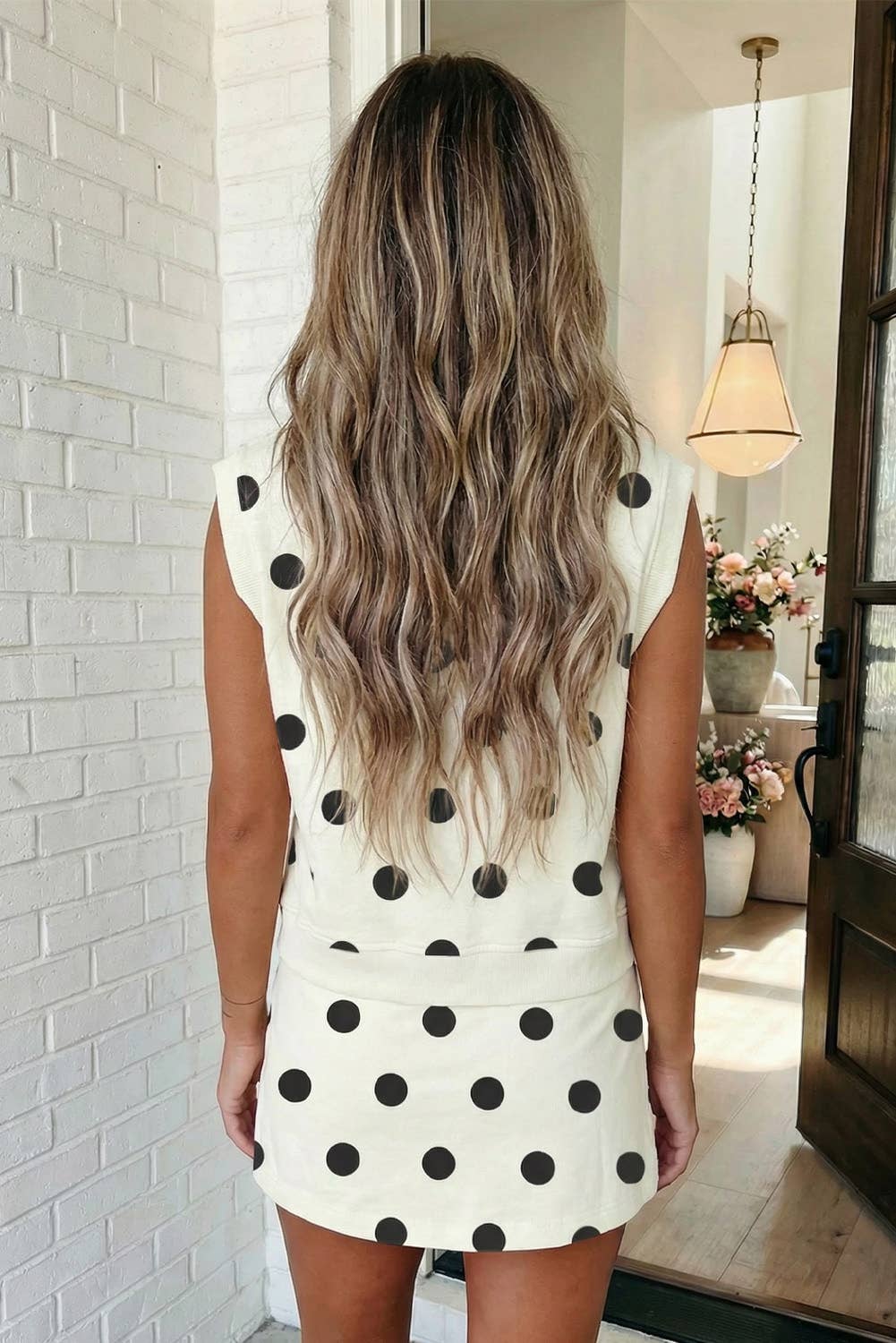 Polka Dot Tank Skort Set
