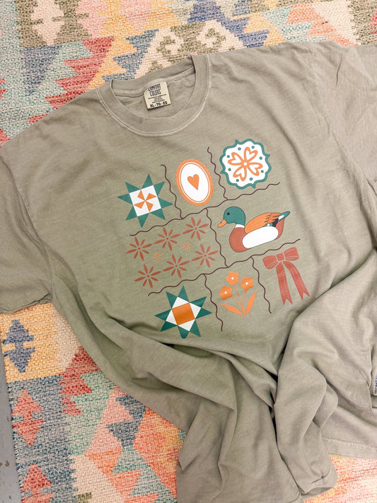 Trendy Mallard Collage Comfort Colors Graphic Tee