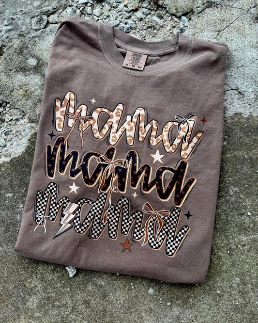 Retro Stars Mama Comfort Colors Graphic Tee
