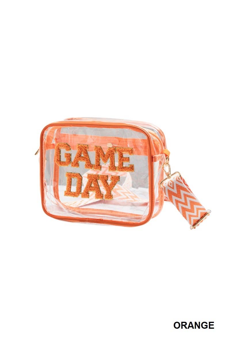 Game Day Stadium Approved Transparent Crossbody Orange