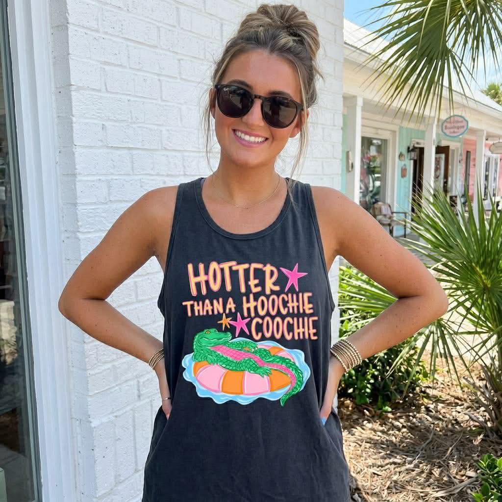 Hotter than a Hoochie Coochie Comfort Colors Tank Top