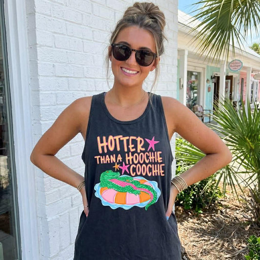 Hotter than a Hoochie Coochie Comfort Colors Tank Top