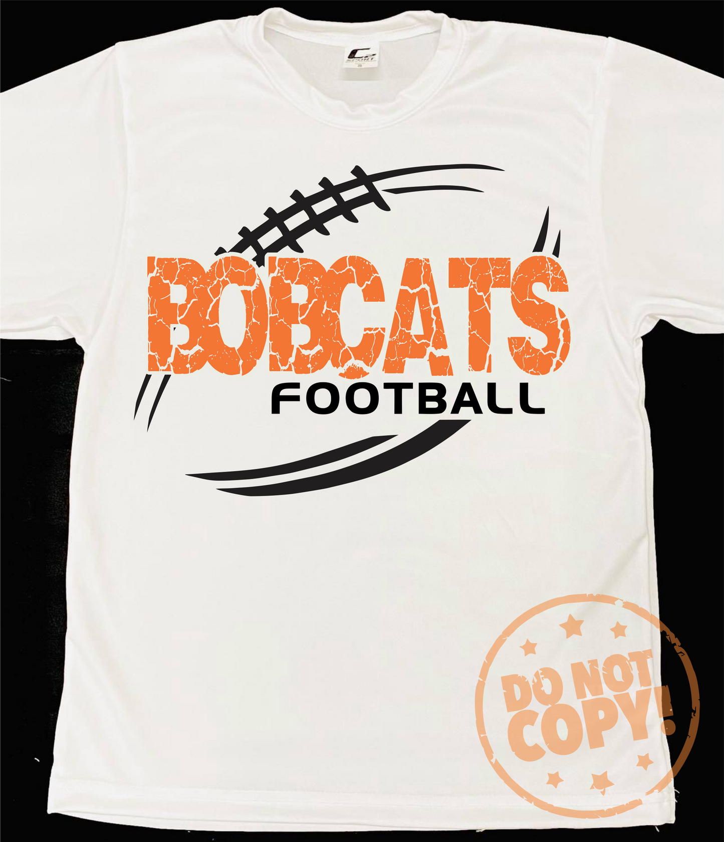 Youth Cracked Football Mascot White Dri-Fit Tee