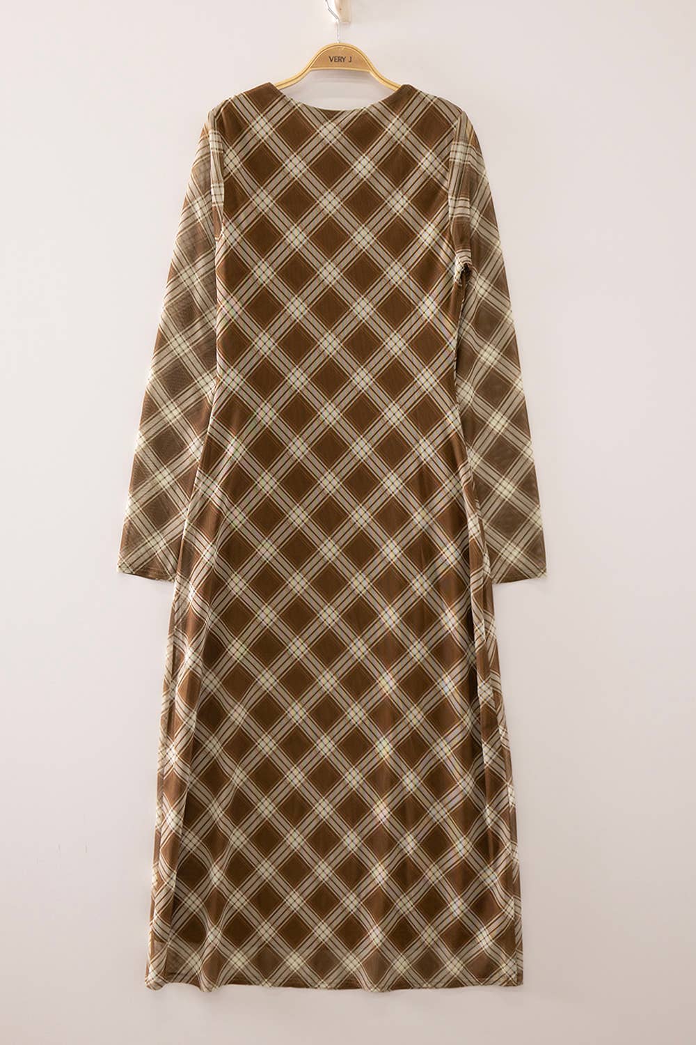 Plaid Long Sleeve Dress