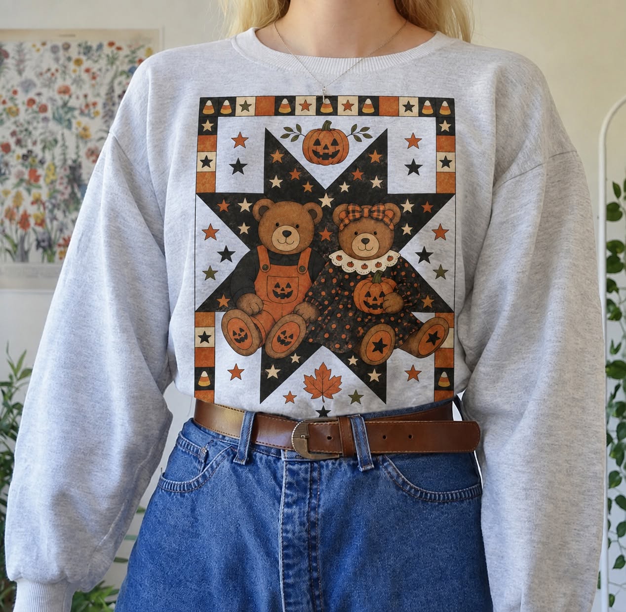 Thrifty Halloween Bears Sweatshirt