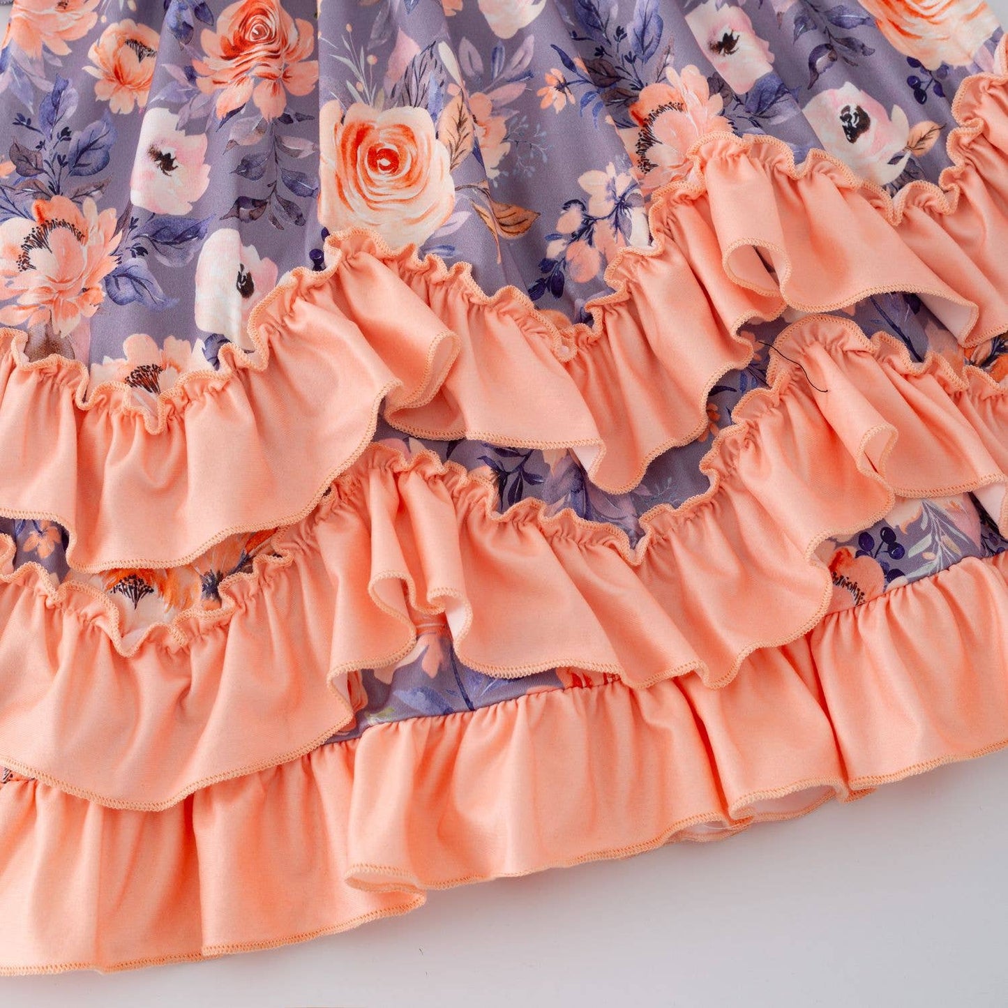 Dusty Peach Maxi Girls Dress