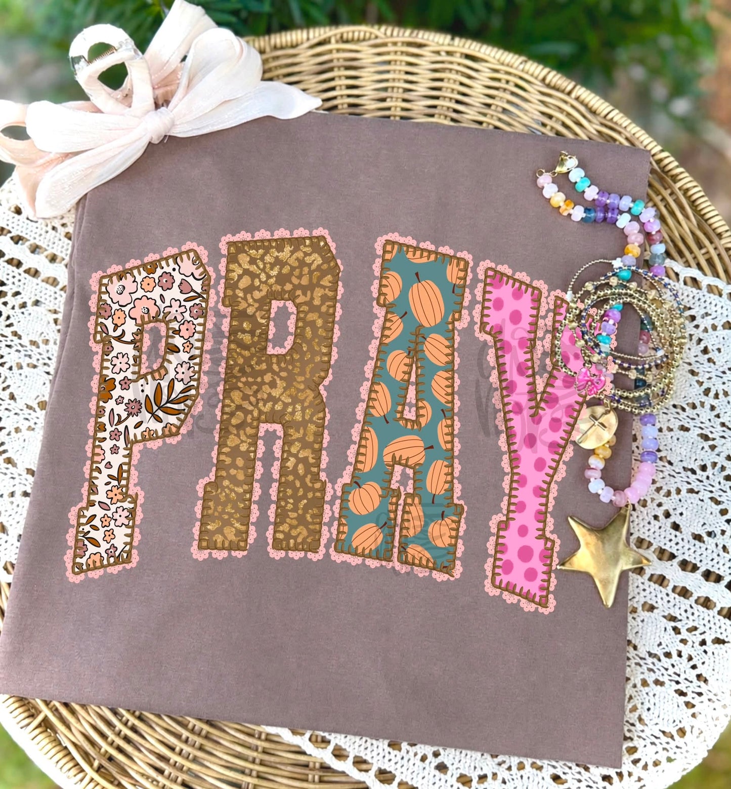 Floral Pumpkin Pray Fall Faith Comfort Colors Graphic Tee