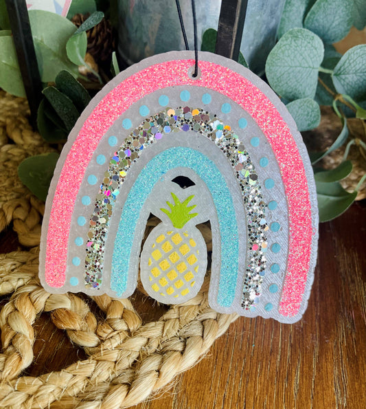 Pineapple Rainbow Car Freshie