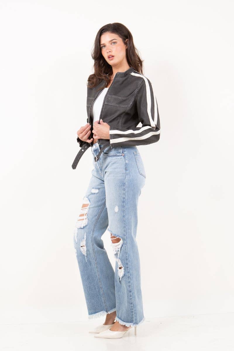 HIGH RISE WIDE LEG JEANS