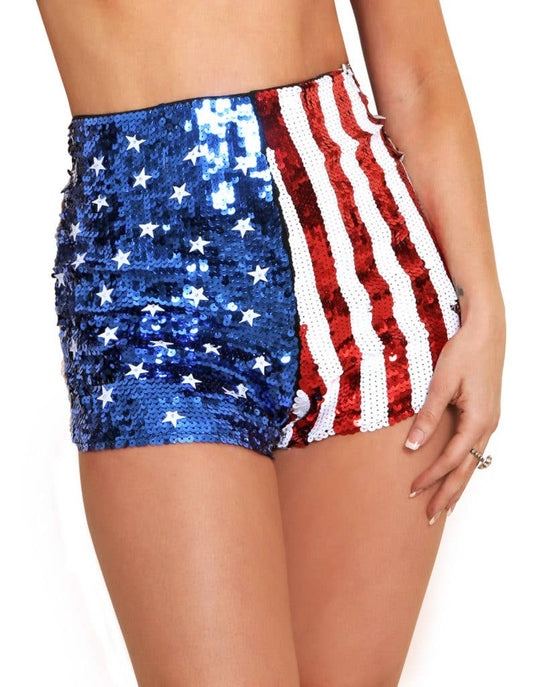 Stars and Stripes Sequin Shorts