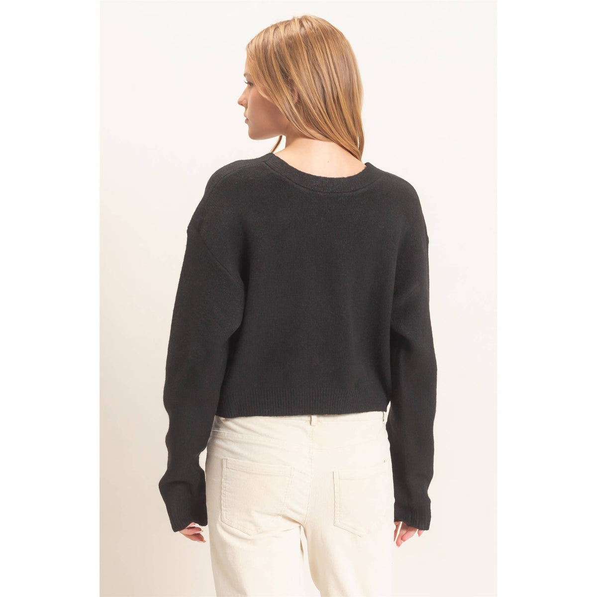 Bow Tie Sweater Black