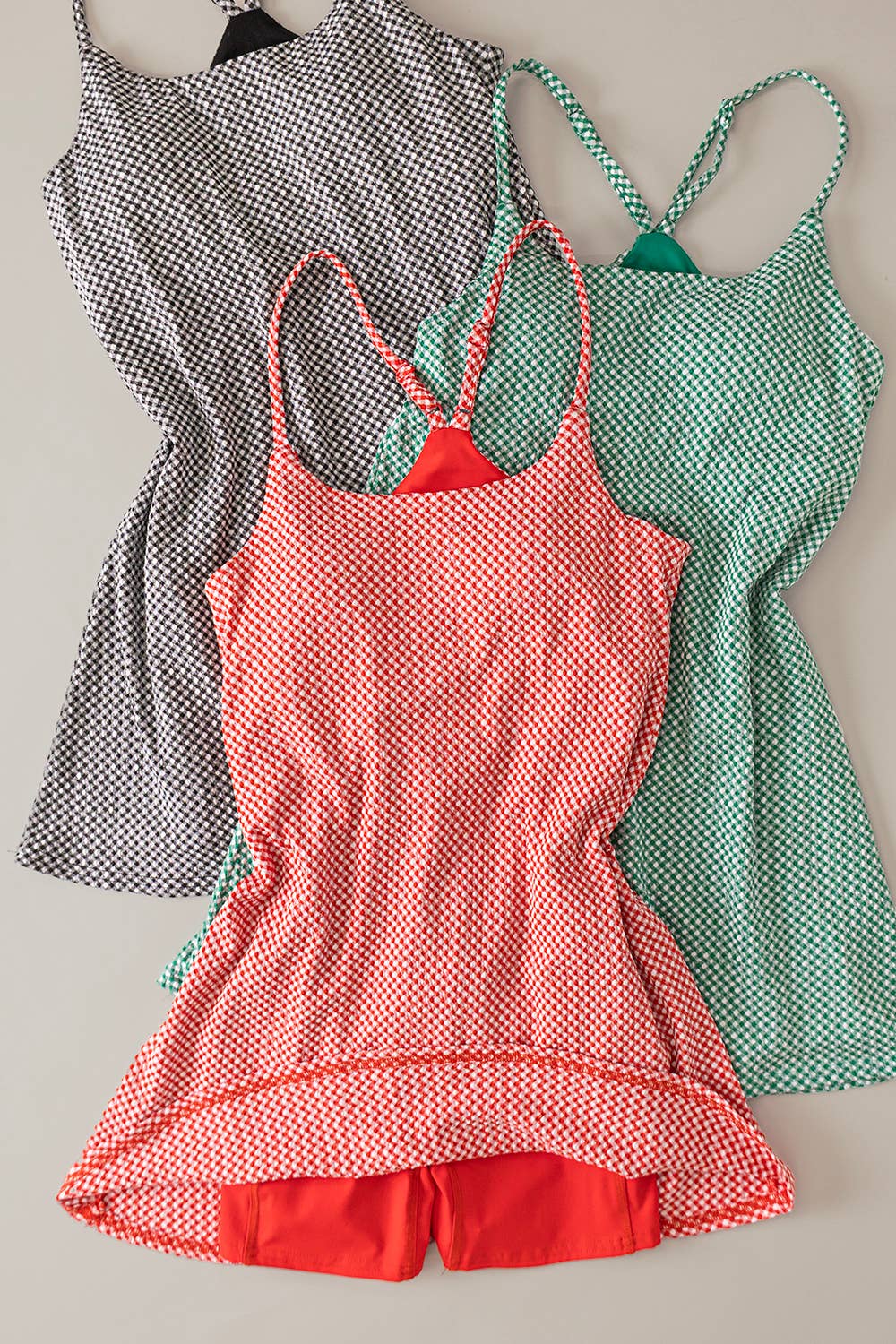 Textured Checkered Tennis Dress