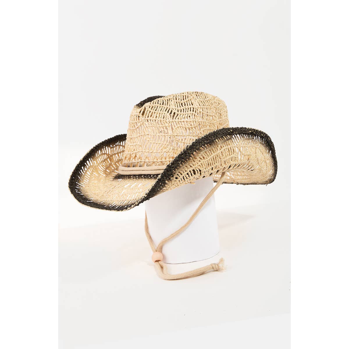 Straw Braided Rope Ribbon Cowboy Hat