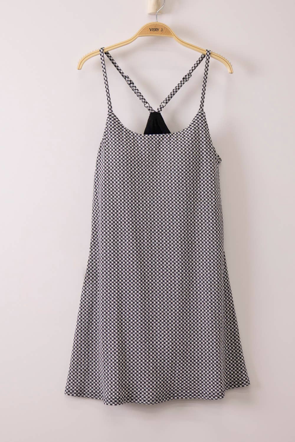 Textured Checkered Red Tennis Dress
