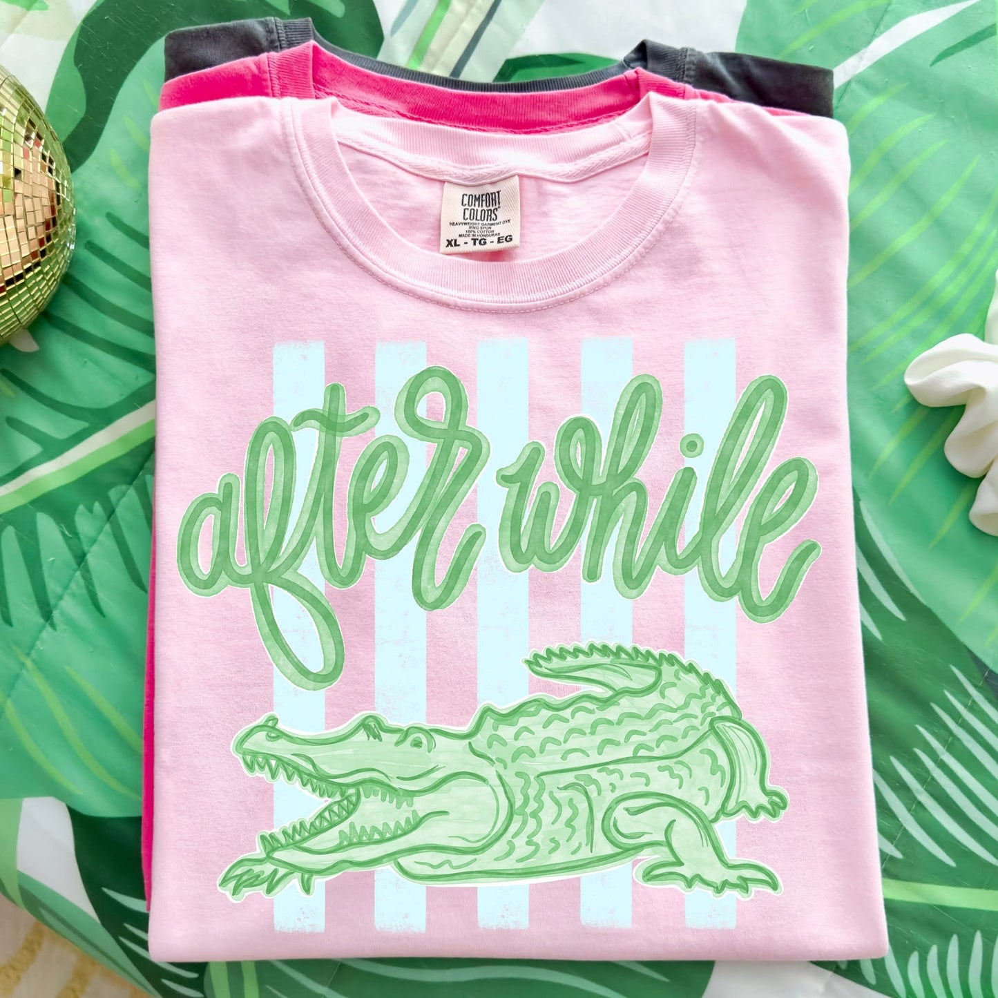 After While Crocodile Summer Comfort Colors Graphic Tee