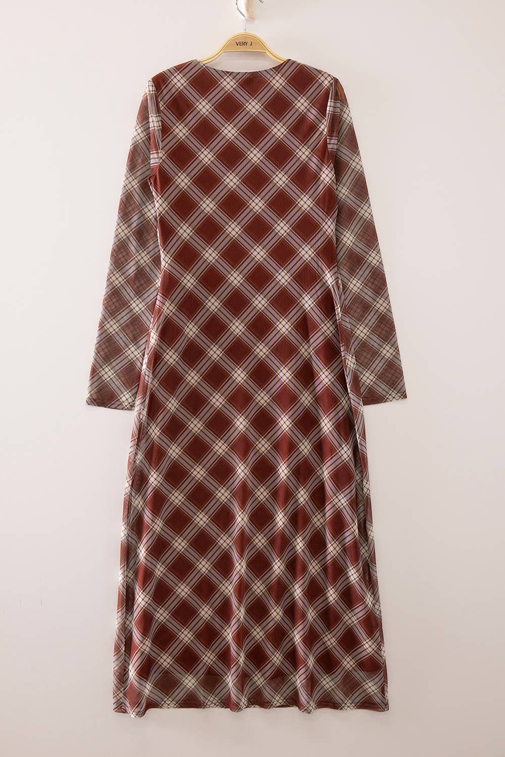 Plaid Long Sleeve Dress