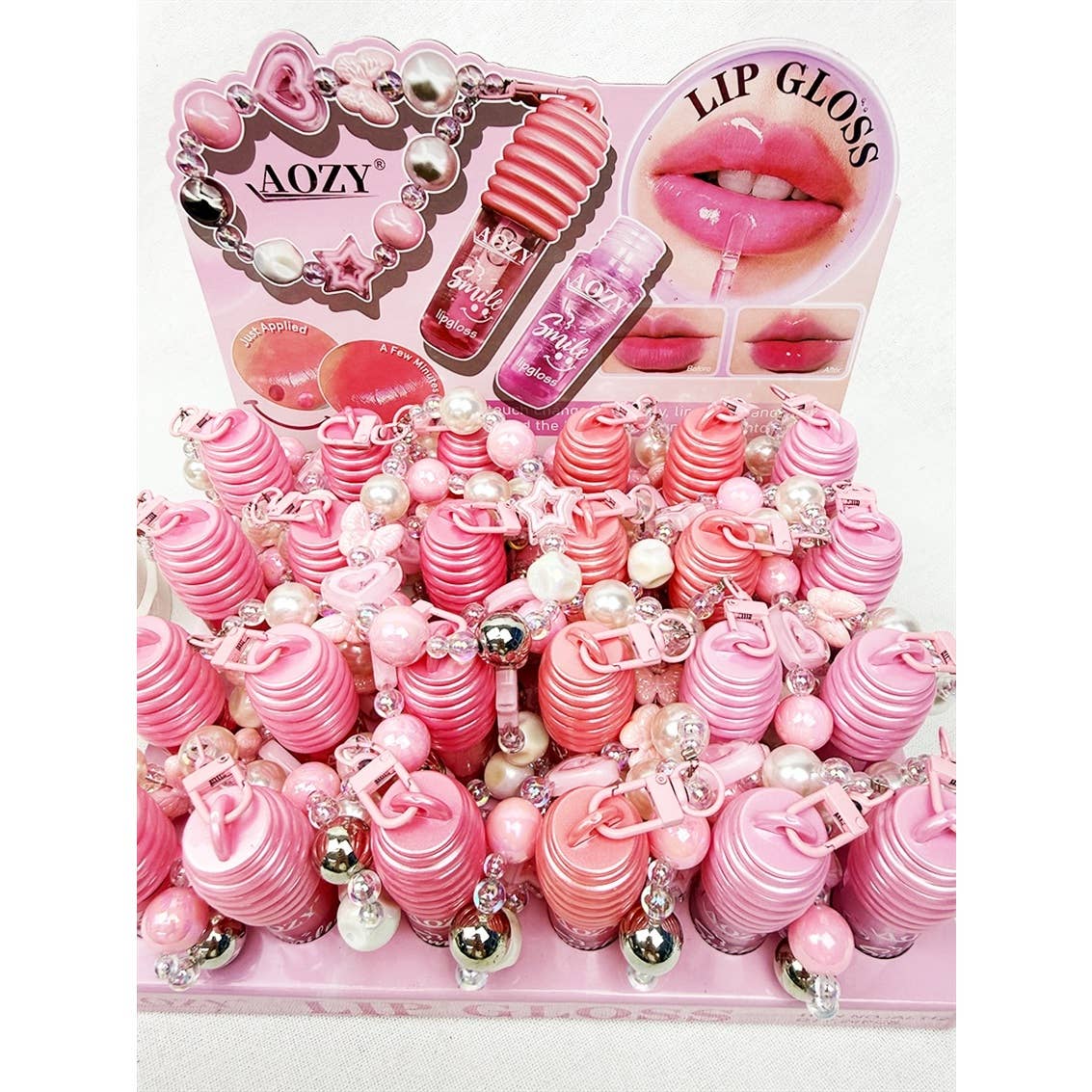 Adorable Honey Lip Gloss with Charms: MIX COLOR / ONE(24)