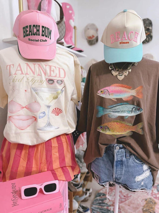 Tanned & Tipsy Summer Comfort Colors Graphic Tee