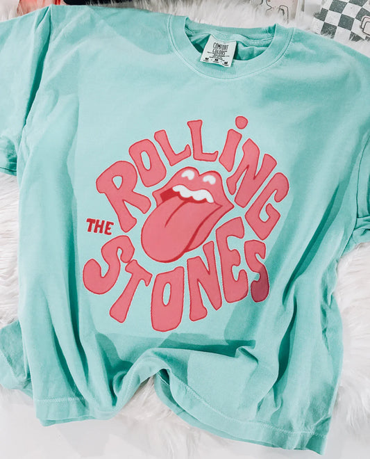 Pink Vintage Stones Graphic Tee Comfort Colors