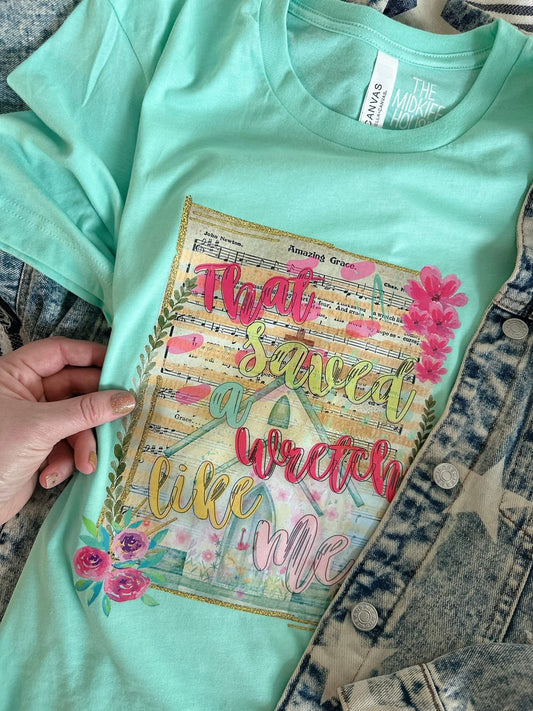 That Saved a Wretch Bible Hymn Faith Graphic Tee