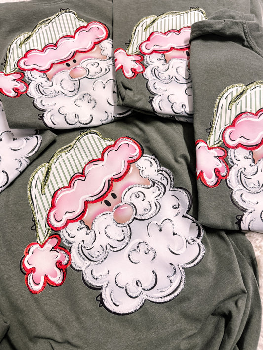 Seersucker Santa Christmas Comfort Colors Graphic Tee