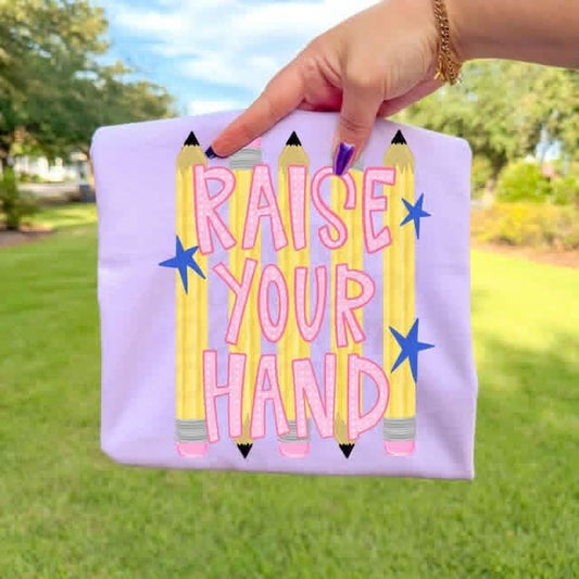 Raise Your Hand Teacher Graphic Tee Comfort Colors
