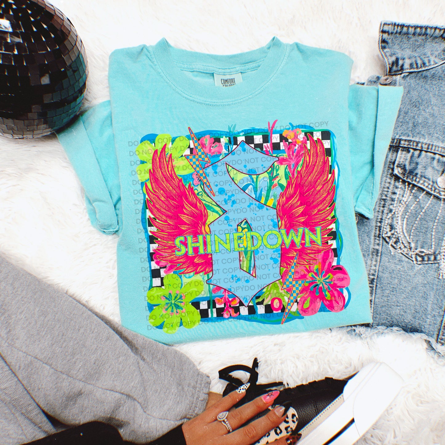 Neon Shinedown Comfort Colors Graphic Tee