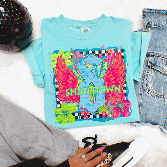 Neon Shinedown Comfort Colors Graphic Tee