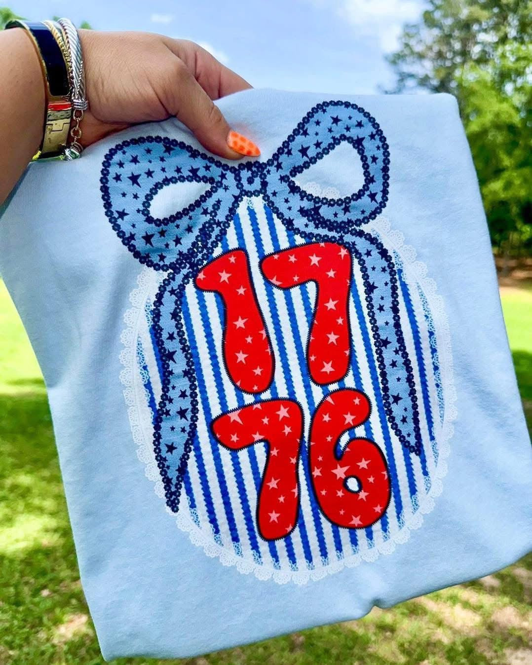 1776 Fourth of July Preppy Comfort Colors Graphic Tee