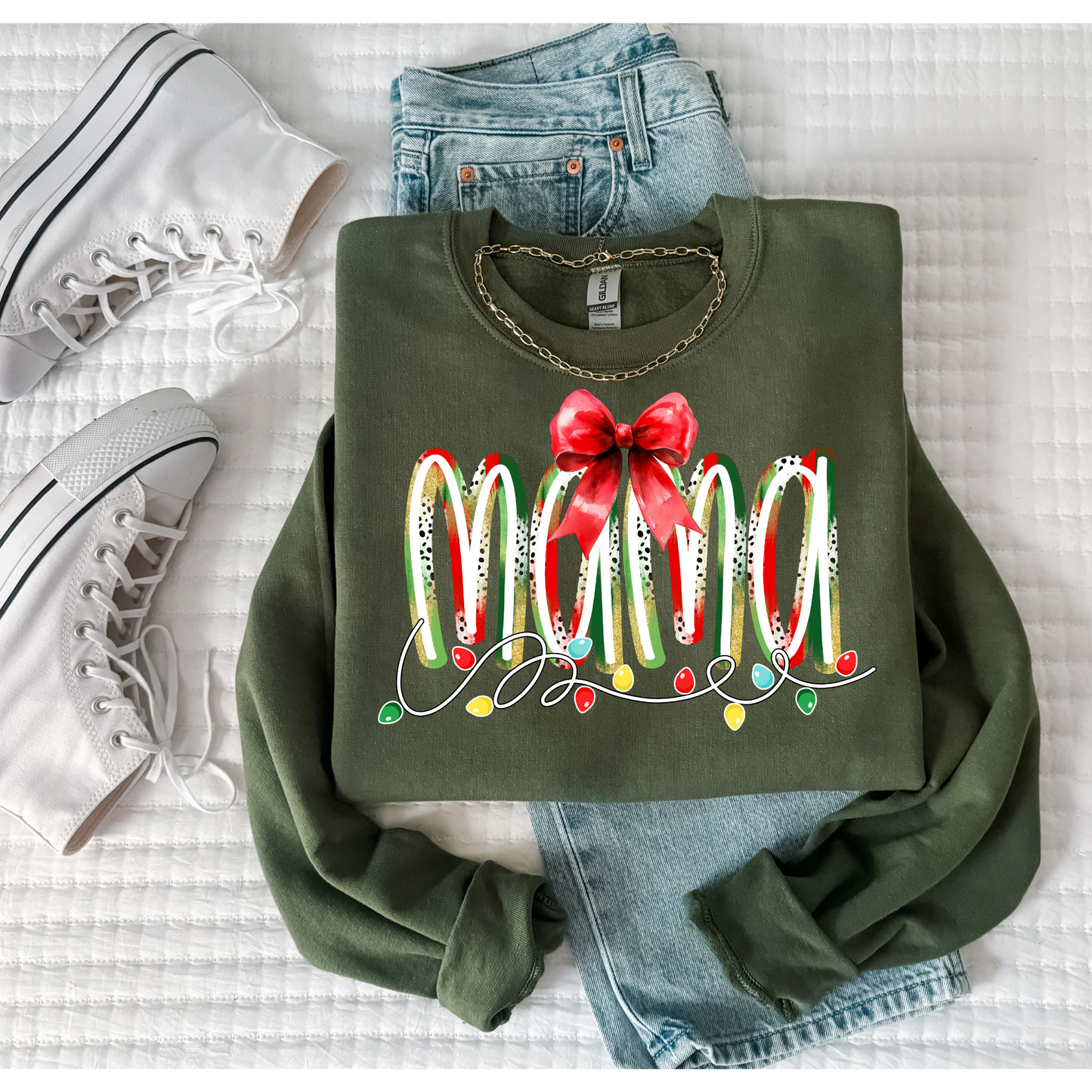 Mama Christmas Lights Christmas Sweatshirt
