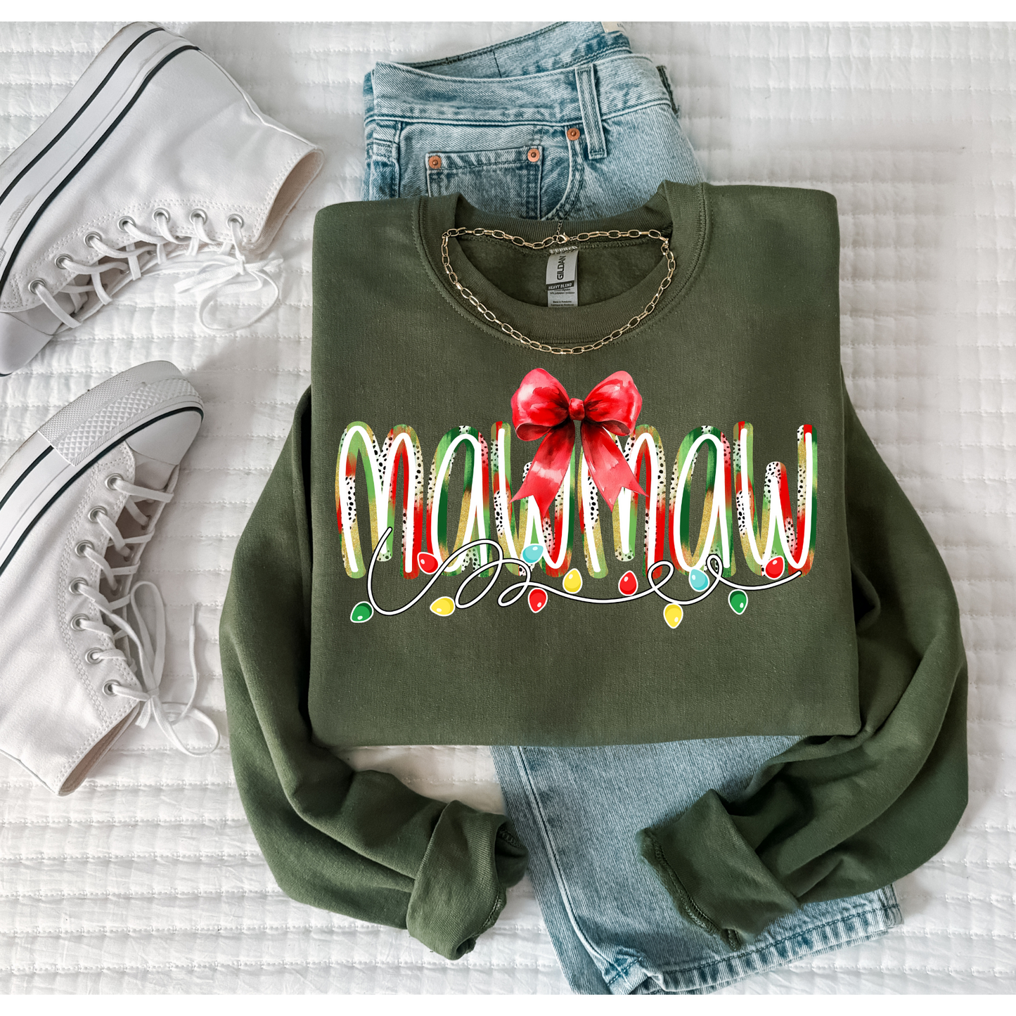 MawMaw Christmas Lights Christmas Sweatshirt
