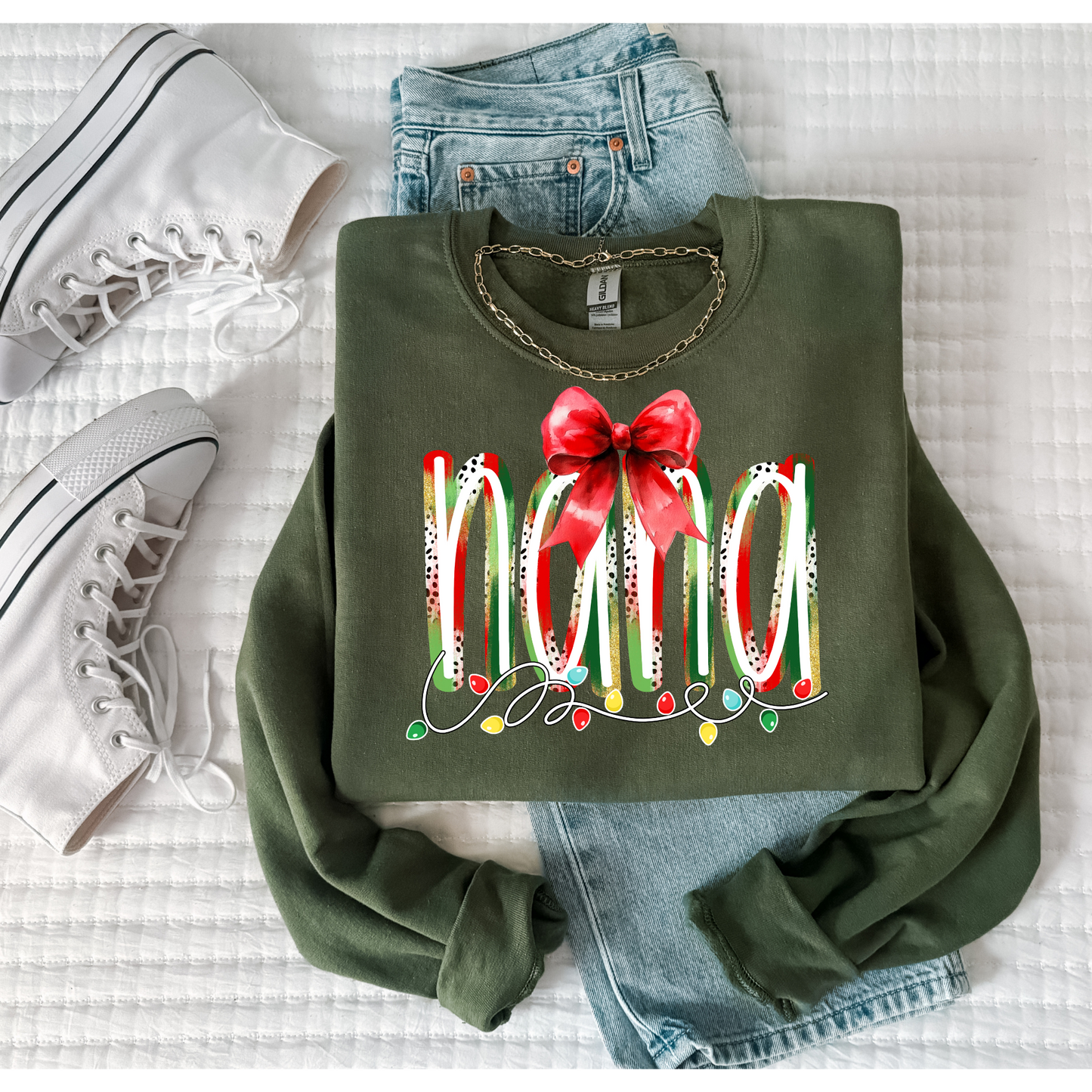 Nana Christmas Lights Christmas Sweatshirt