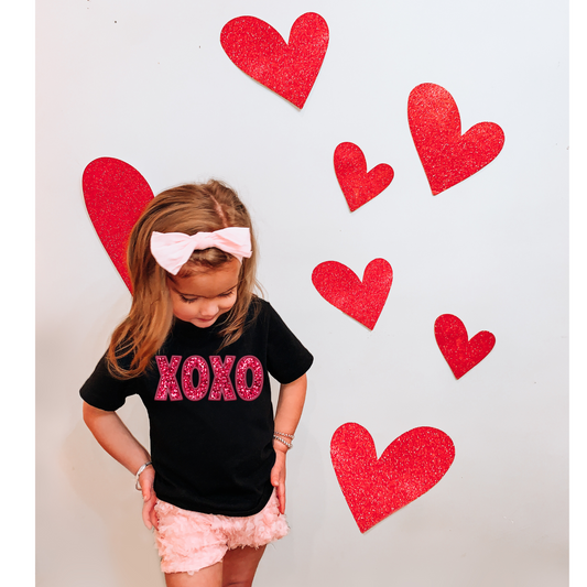 Faux Sequin XOXO Valentine's Day Graphic Tee